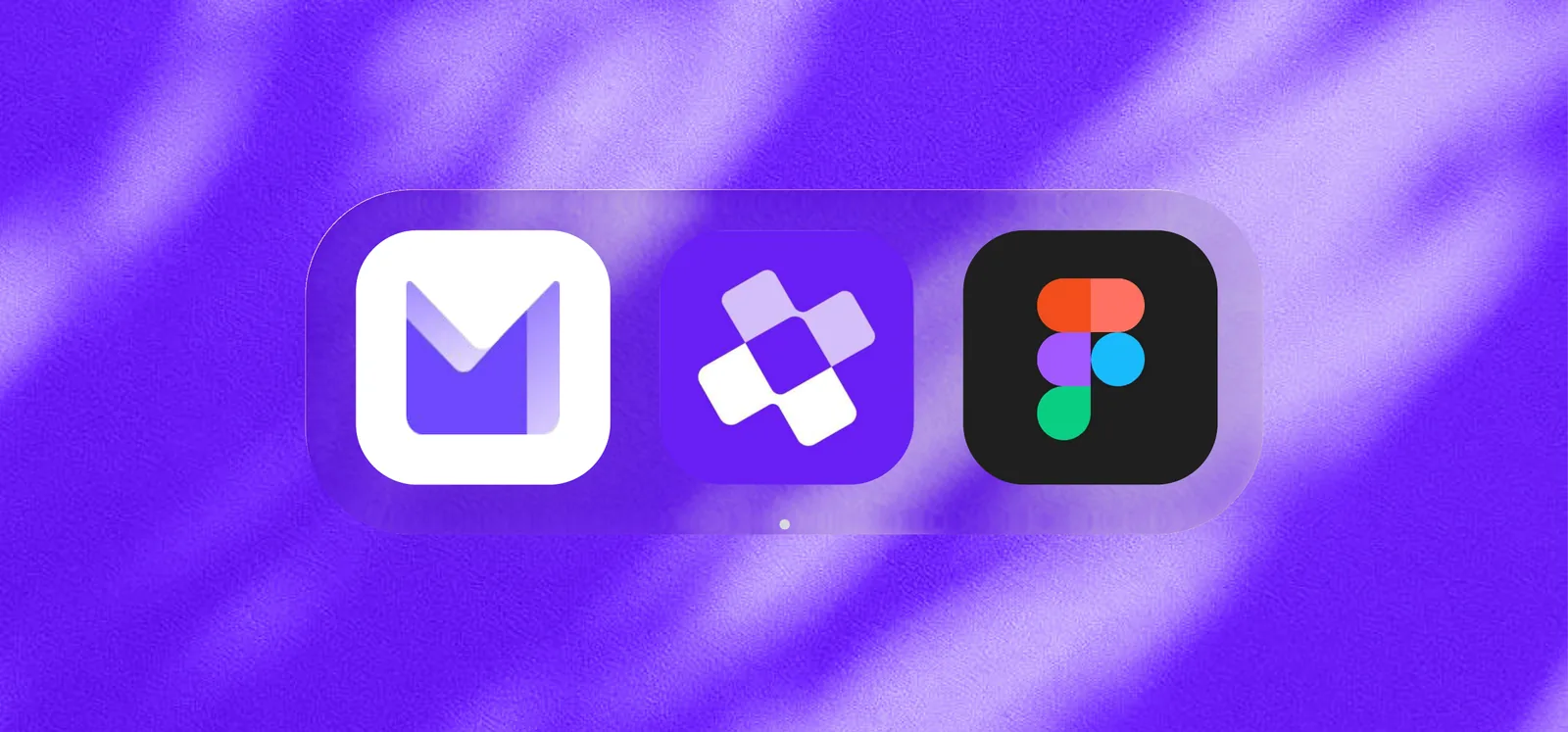 The Lodol app icon between two other app icons on a frosted dock over an Electric Indigo background.